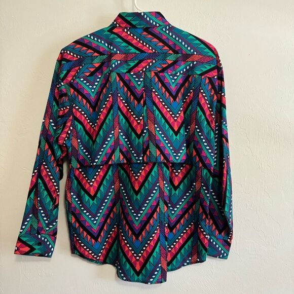 Vintage Wrangler Aztec Pearl Snap - Picture 3 of 5